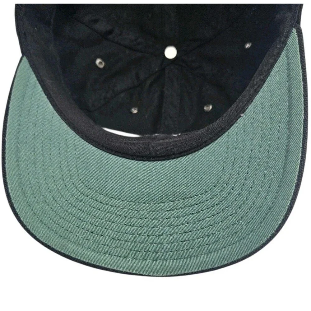 Vintage 90s Nike Swoosh Oval Logo Hat Cap Black Strapback Dad Y2K F60205WDI RARE